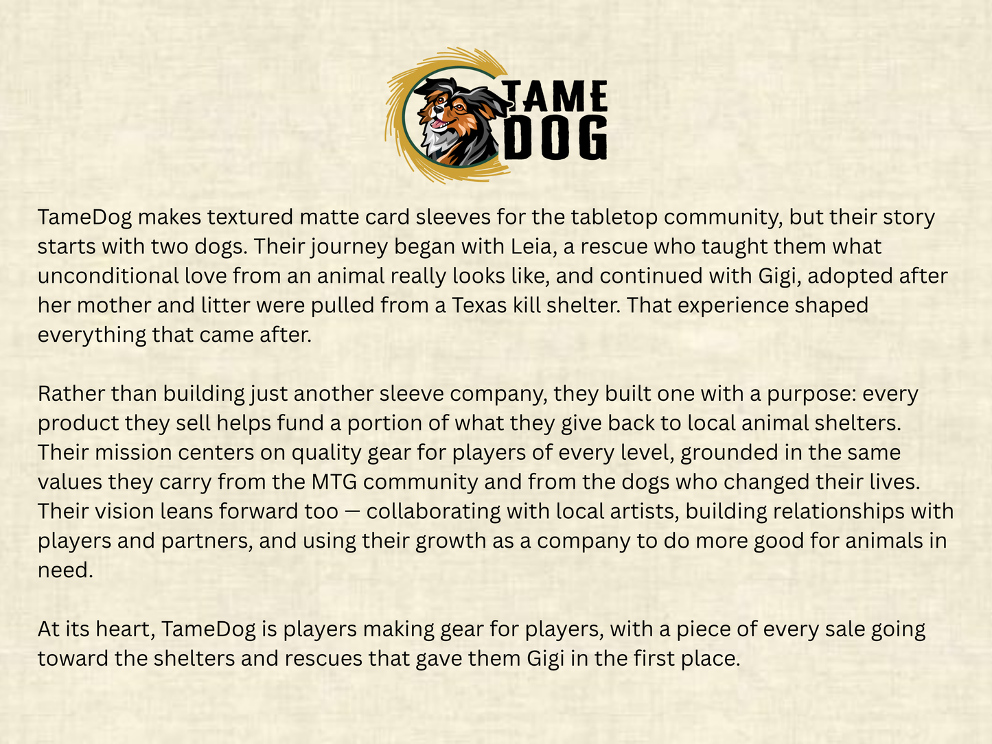 Perfect Fit Hard Sleeves | Tame Dog