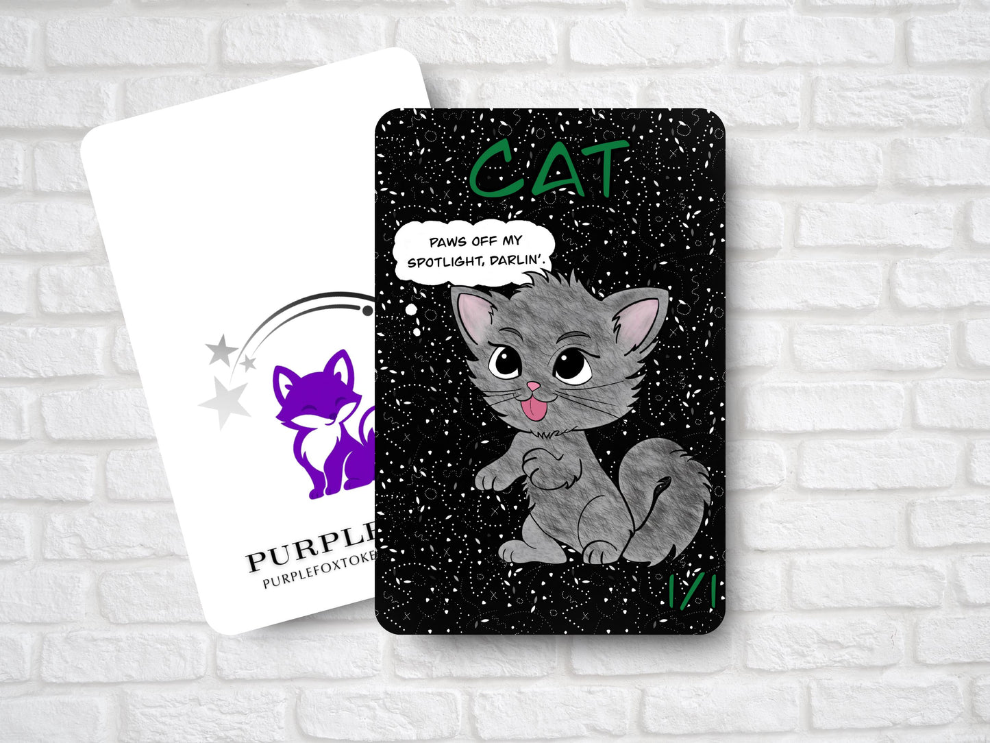 1/1 Cat Token (for Magic the Gathering) Scribbles Collection