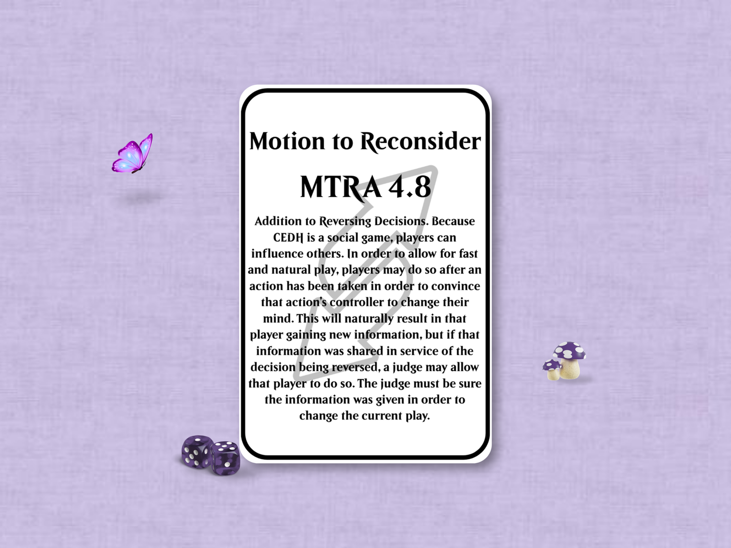 Motion to Reconsider (MTRA 4.8) | Judge Collection | Custom MTG Token