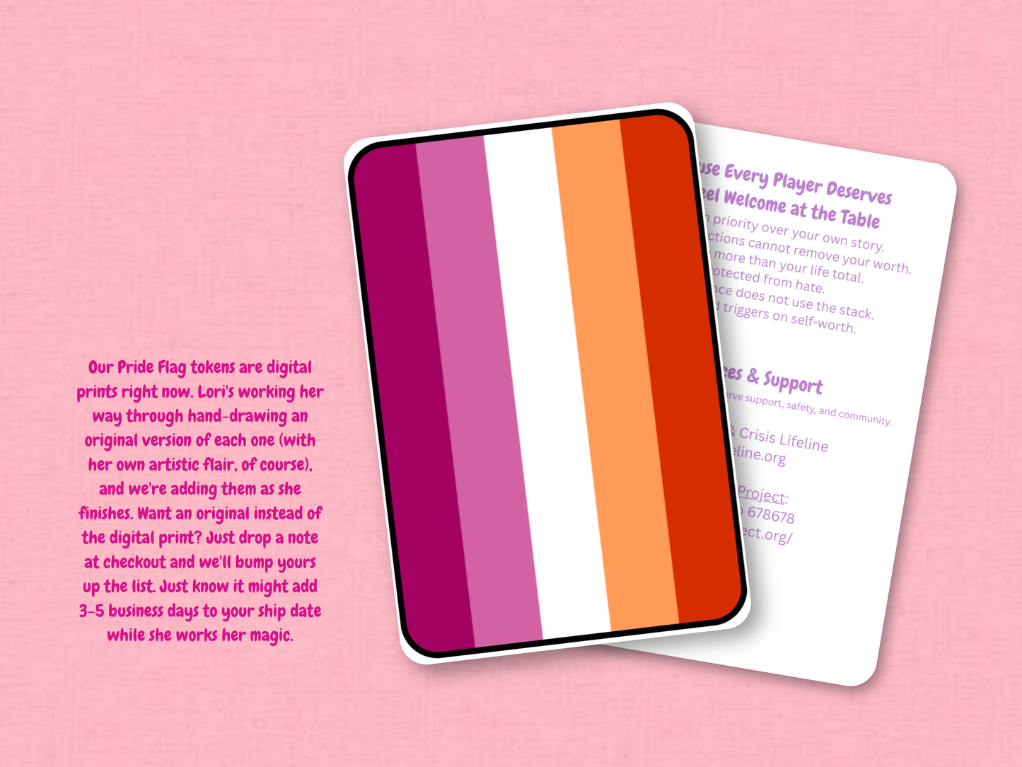Lesbian Pride Flag | Custom MTG Token