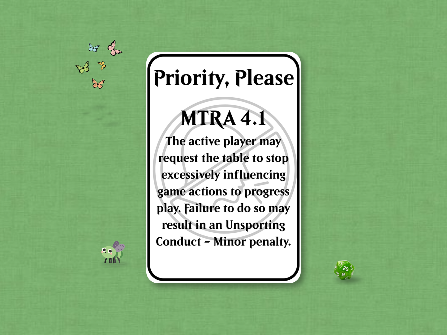 Priority, Please (MTRA 4.1) | Judge Collection | Custom MTG Token