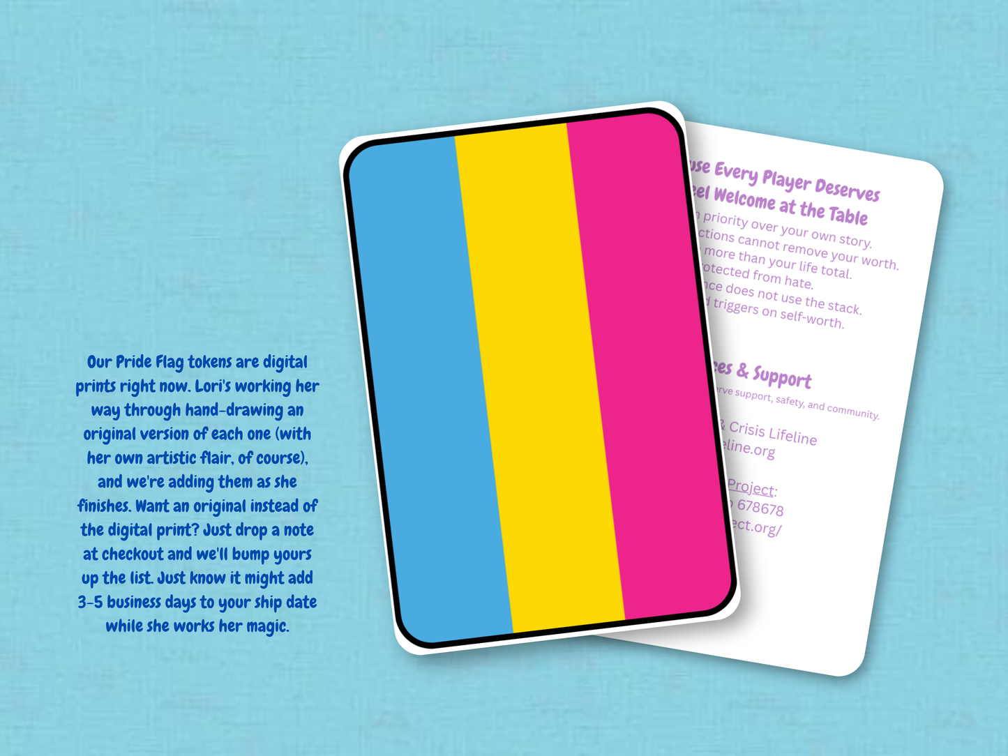 Pansexual Pride Flag | Custom MTG Token