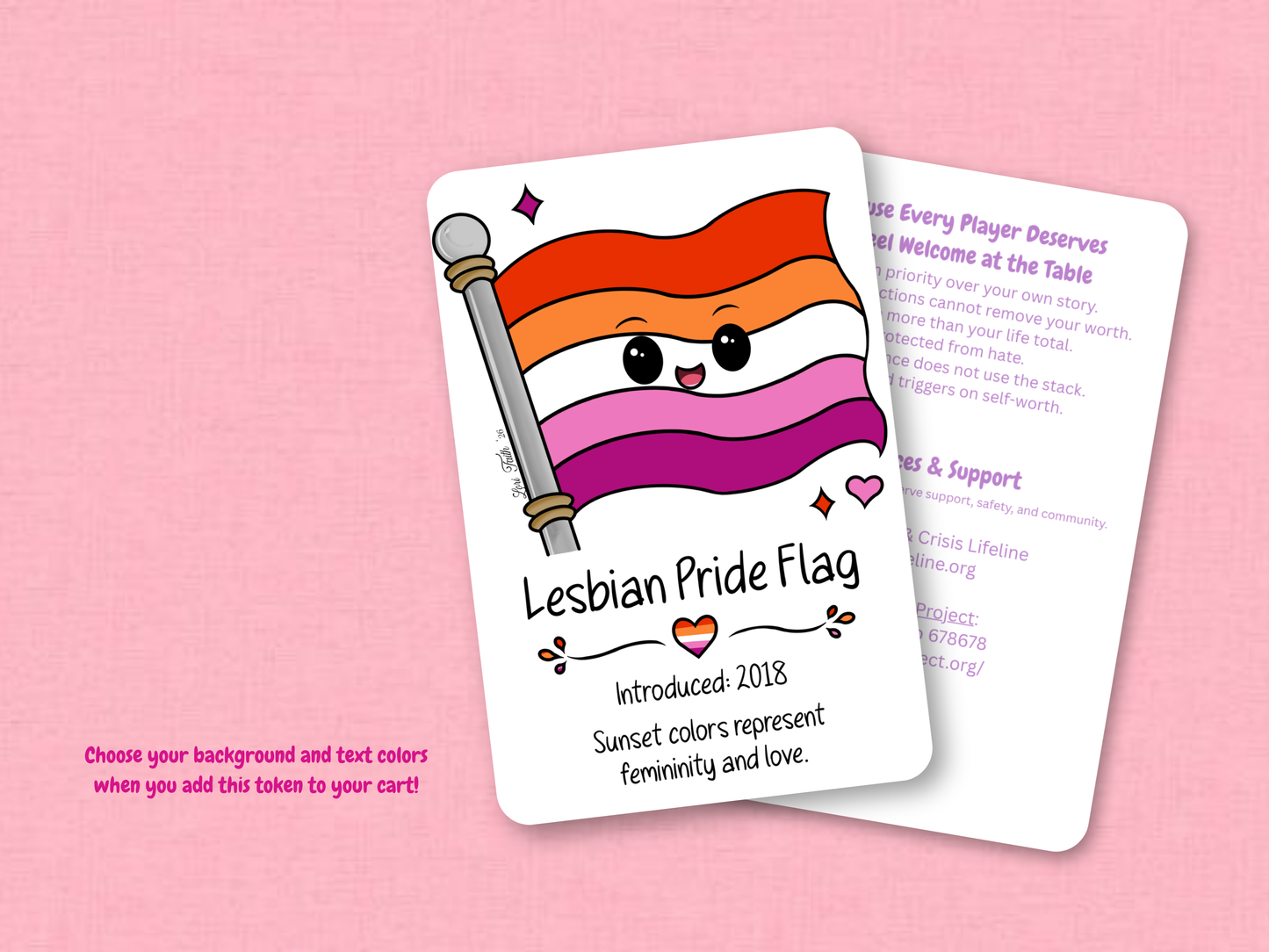 Lesbian Pride Flag | Custom MTG Token