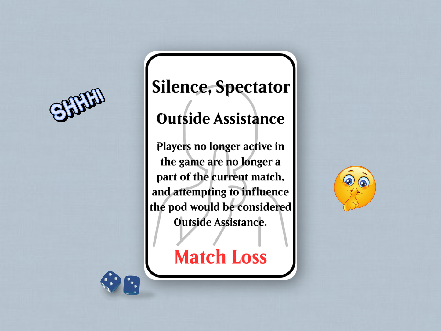 Silence, Spectator (Outside Assistance) | Judge Collection | Custom MTG Token