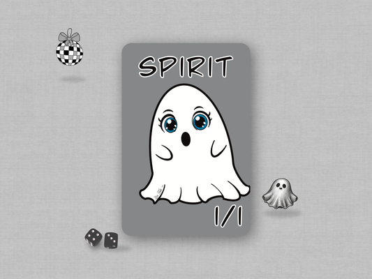 Spirit Token 1/1 (Gray) - Original Chibi Art | Custom MTG Token