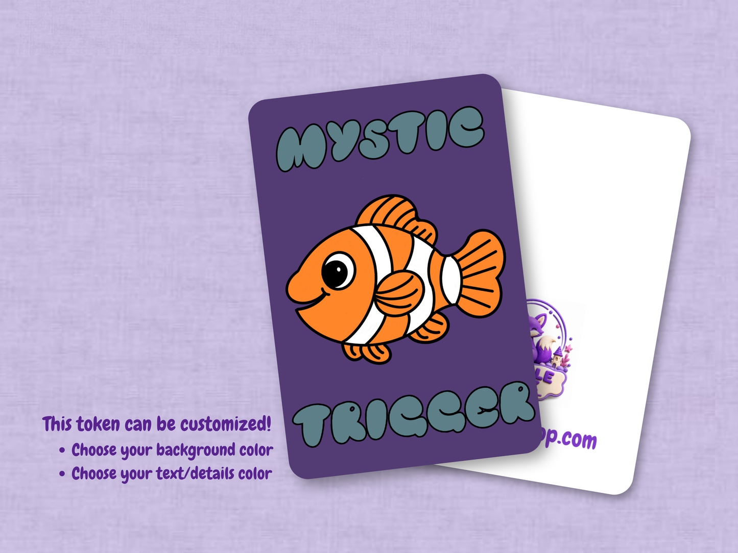 Mystic Trigger Token (Purple) - Original Chibi Art | Custom MTG Helper Card