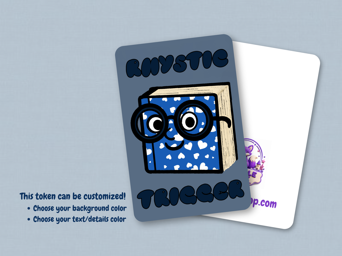 Rhystic Trigger Token (Blue) - Original Chibi Art | Custom MTG Helper Card