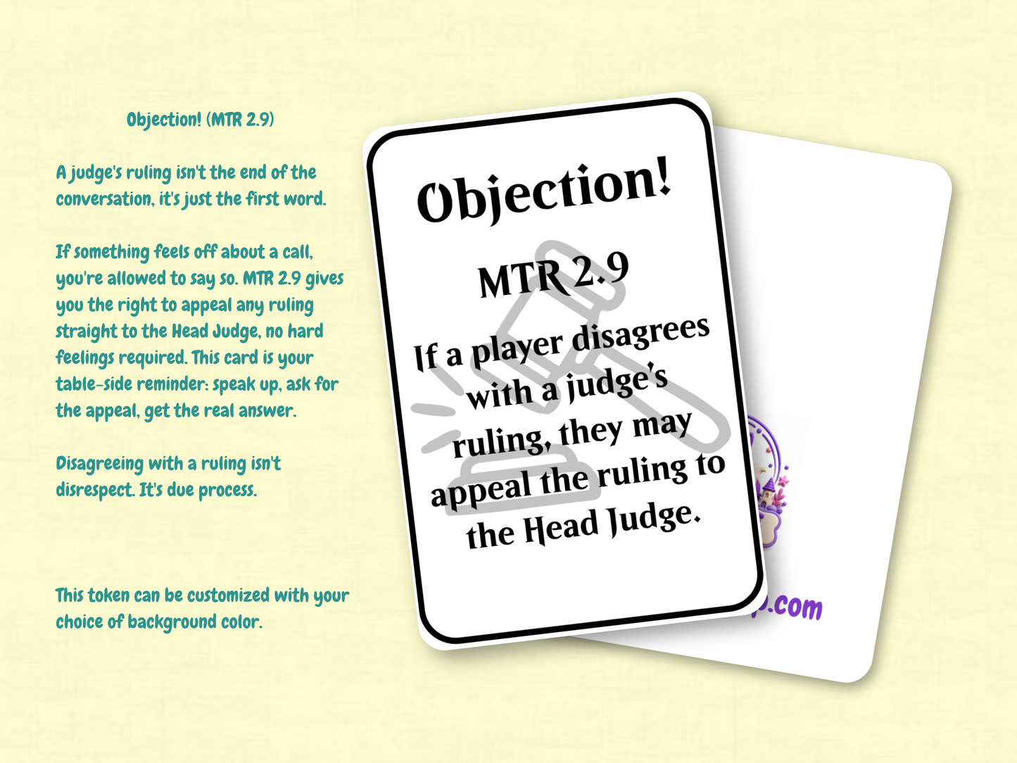 Objection! (MTR 2.9) | Judge Collection | Custom MTG Token