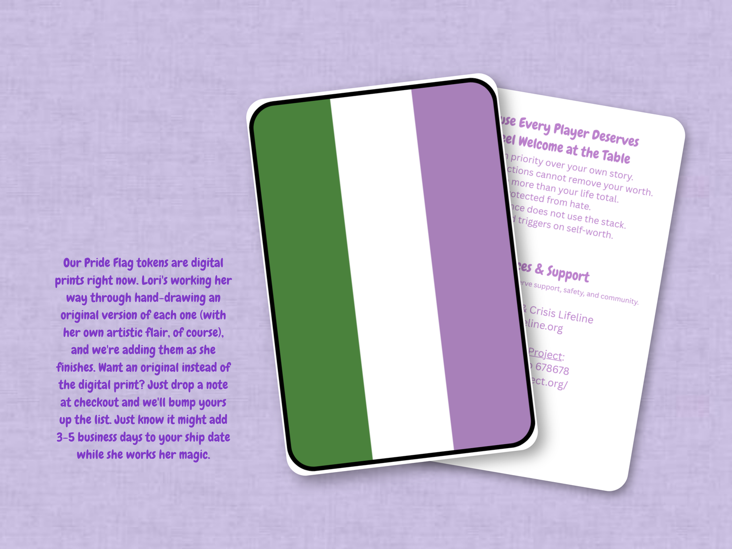 Genderqueer Pride Flag | Custom MTG Token