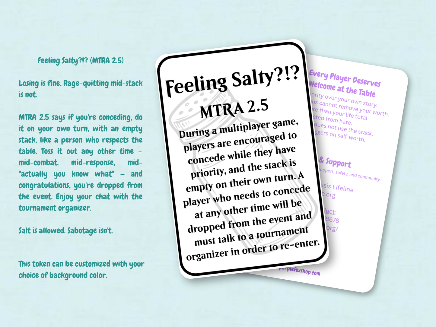 Feeling Salty?!? (MTRA 2.5) | Judge Collection | Custom MTG Token