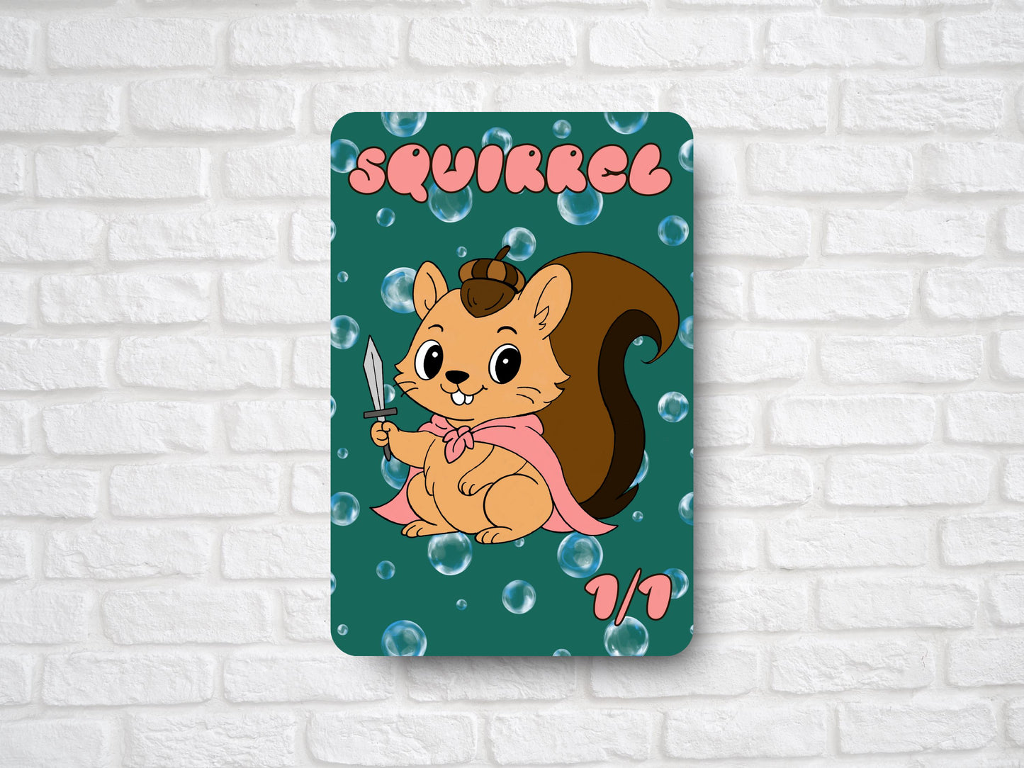 1/1 Squirrel Token (for Magic the Gathering) Bubbles Collection