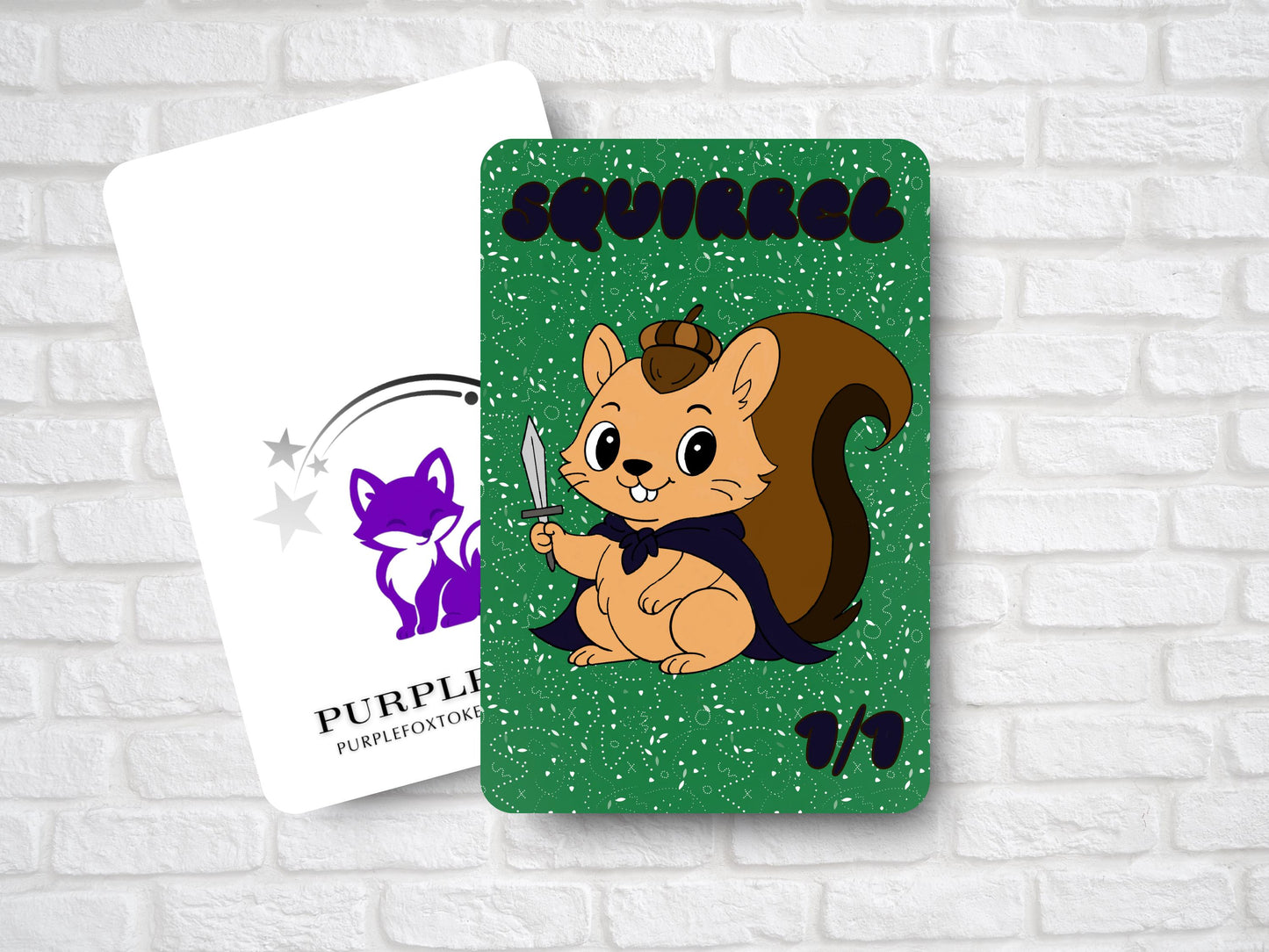 1/1 Squirrel Token (for Magic the Gathering) Scribbles Collection