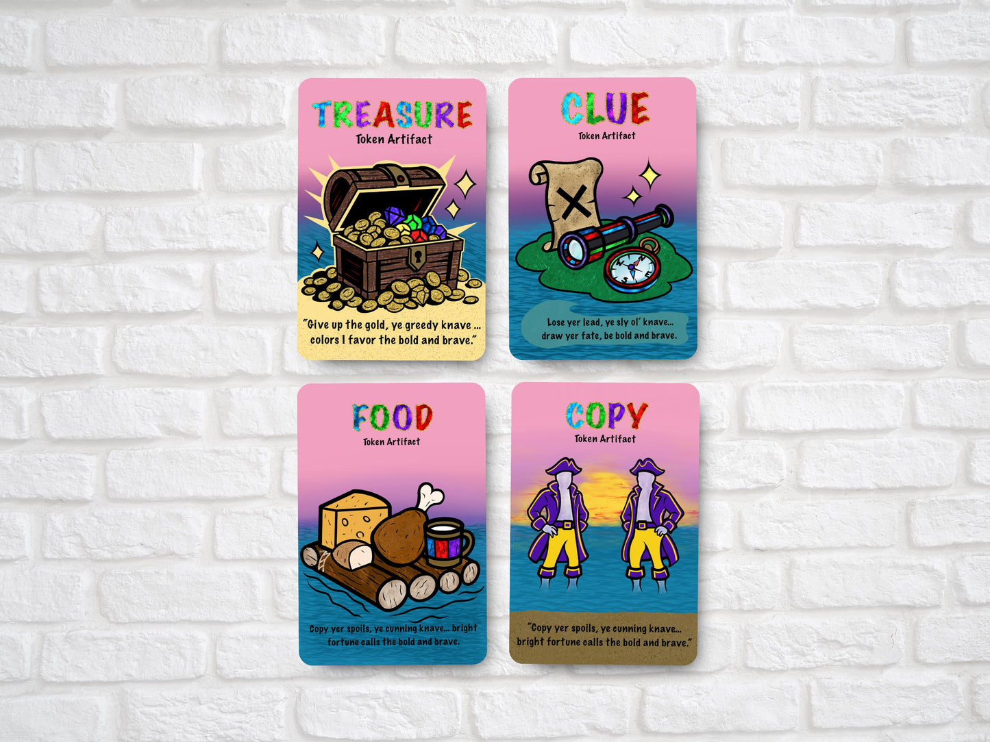 High Seas Adventure Token Set (2 of Each – 8 Total)