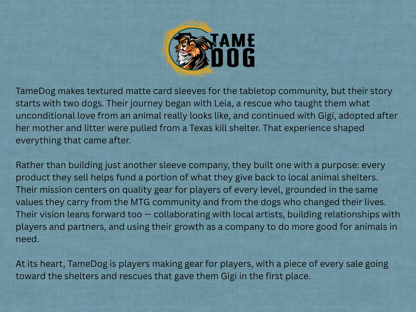 Tame Dog Sleeves (Sapphire)