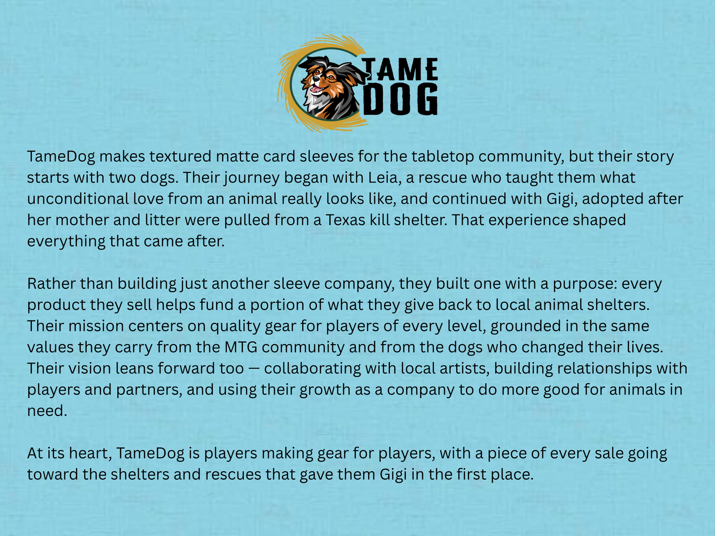 Tame Dog Sleeves (Cielo)
