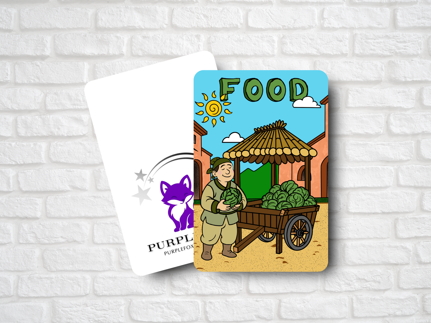 Food Token (for Magic the Gathering) Happy Cabbage Man Theme