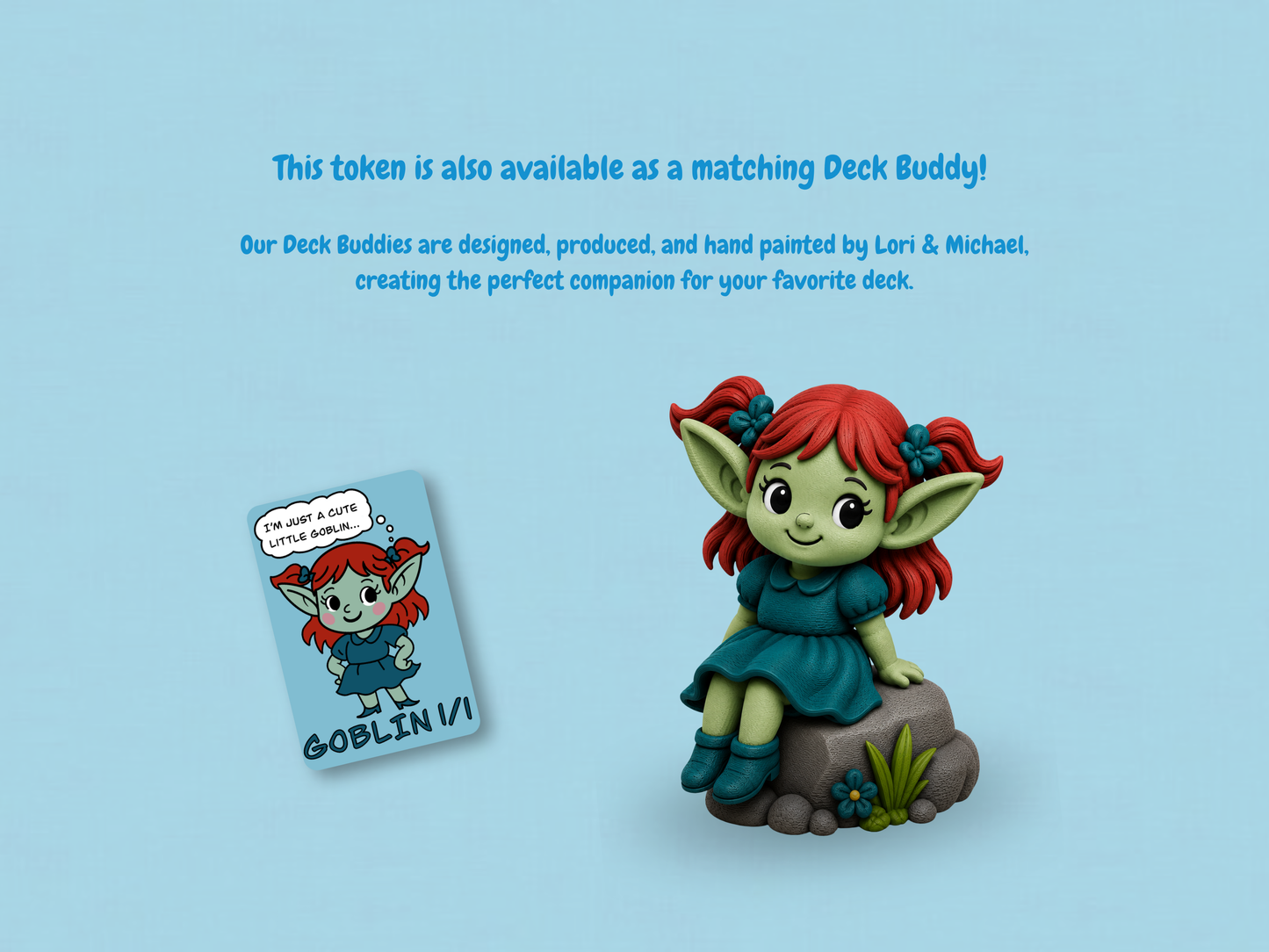 Goblin Token 1/1 (Blue) - Original Chibi Art | Custom MTG Token