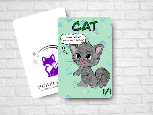 1/1 Cat Token (for Magic the Gathering) Bubbles Collection