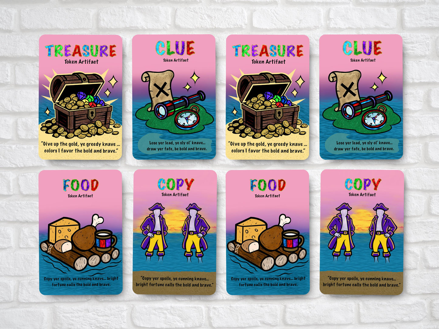 High Seas Adventure Token Set (2 of Each – 8 Total)