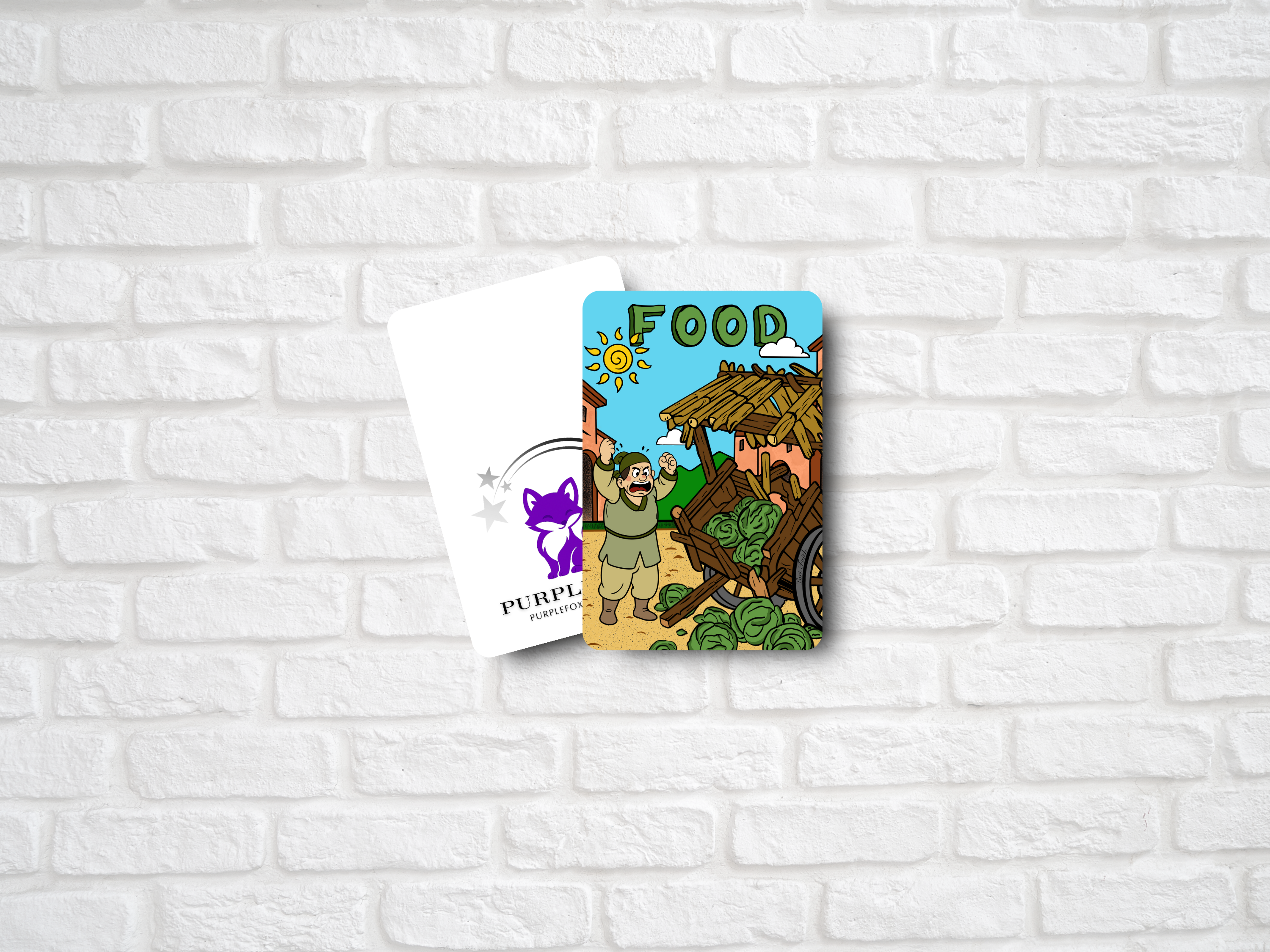 Food Token (for Magic the Gathering) Angry Cabbage Man Theme