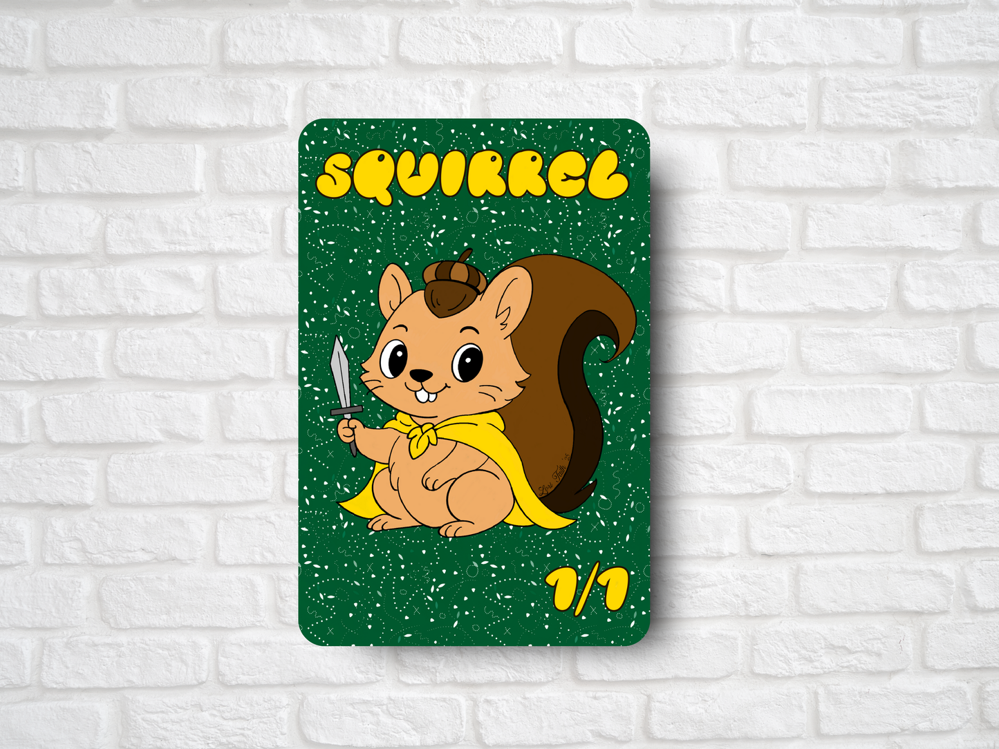 1/1 Squirrel Token (for Magic the Gathering) Scribbles Collection