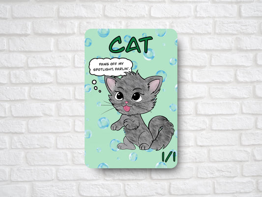 1/1 Cat Token (for Magic the Gathering) Bubbles Collection