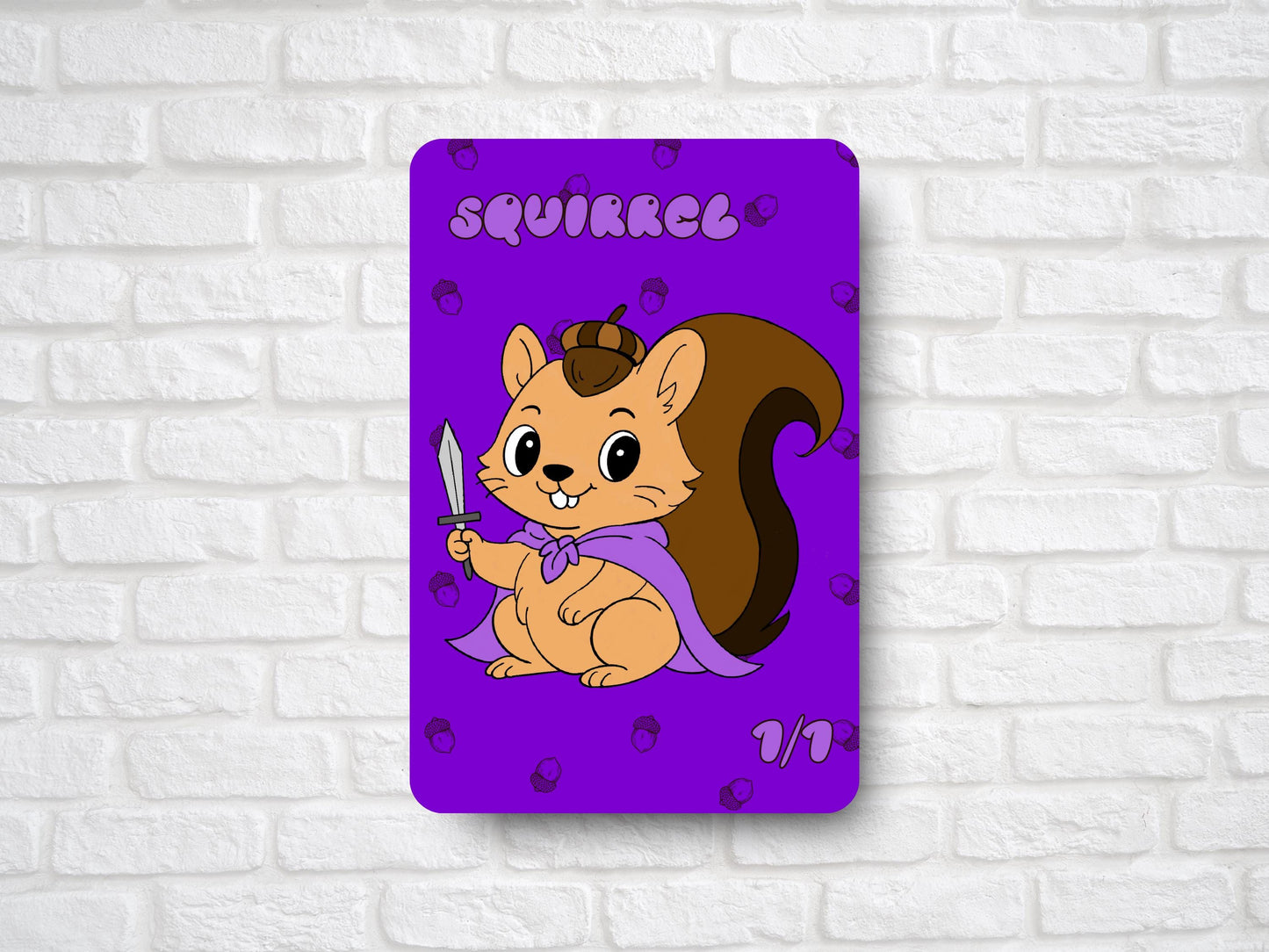 1/1 Squirrel Token (for Magic the Gathering) Acorns